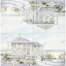 Serwetka decoupage firmy AMBIENTE dom na plaży 33x33cm